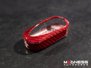 Alfa Romeo 4C Key Fob Cover - Carbon Fiber - Red Candy